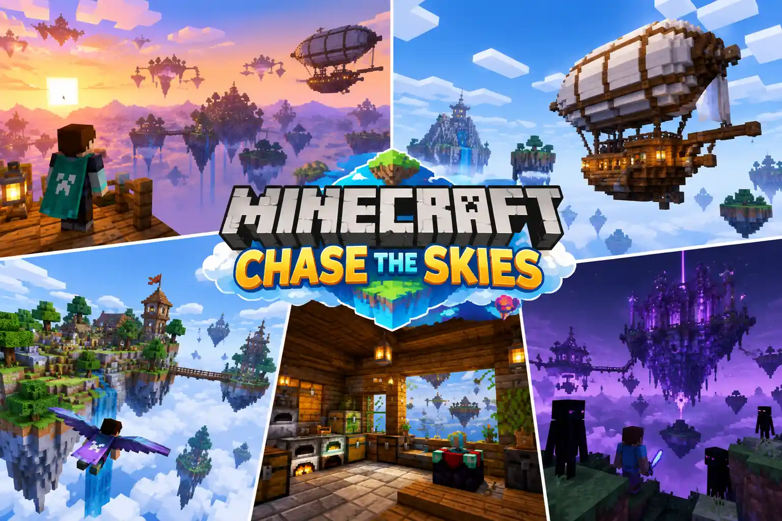 Minecraft Chase the Skies gameplay